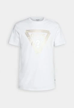 Guess Chain Logo Tee - Print T-Shirt - Pure White -Guess Apparel 000d79fbb8474609ba80cb0eb5c46594