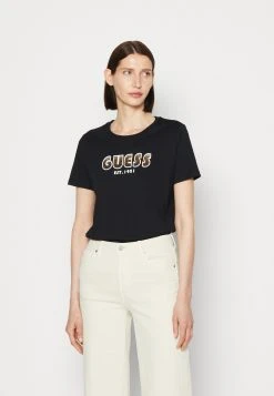 Guess Shaded Logo Tee - Print T-Shirt - Jet Black
