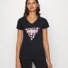 Guess Amalia- Print T-Shirt - Jet Black -Guess Apparel 030297f594434dabbd024bc88a07b365