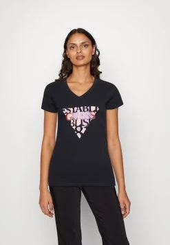 Guess Amalia- Print T-Shirt - Jet Black