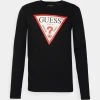 Guess Original Logo Tee - Long Sleeved Top - Jet Black -Guess Apparel 049c73b37cbe402588f3231b071181d5