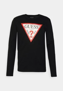 Guess Original Logo Tee - Long Sleeved Top - Jet Black