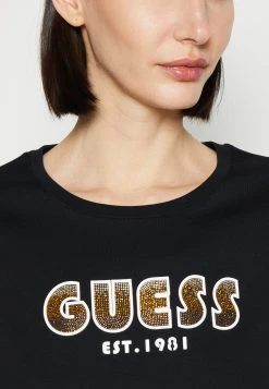 Guess Shaded Logo Tee - Print T-Shirt - Jet Black -Guess Apparel 061a0ecb50594cf98667ba754e7f2e1b