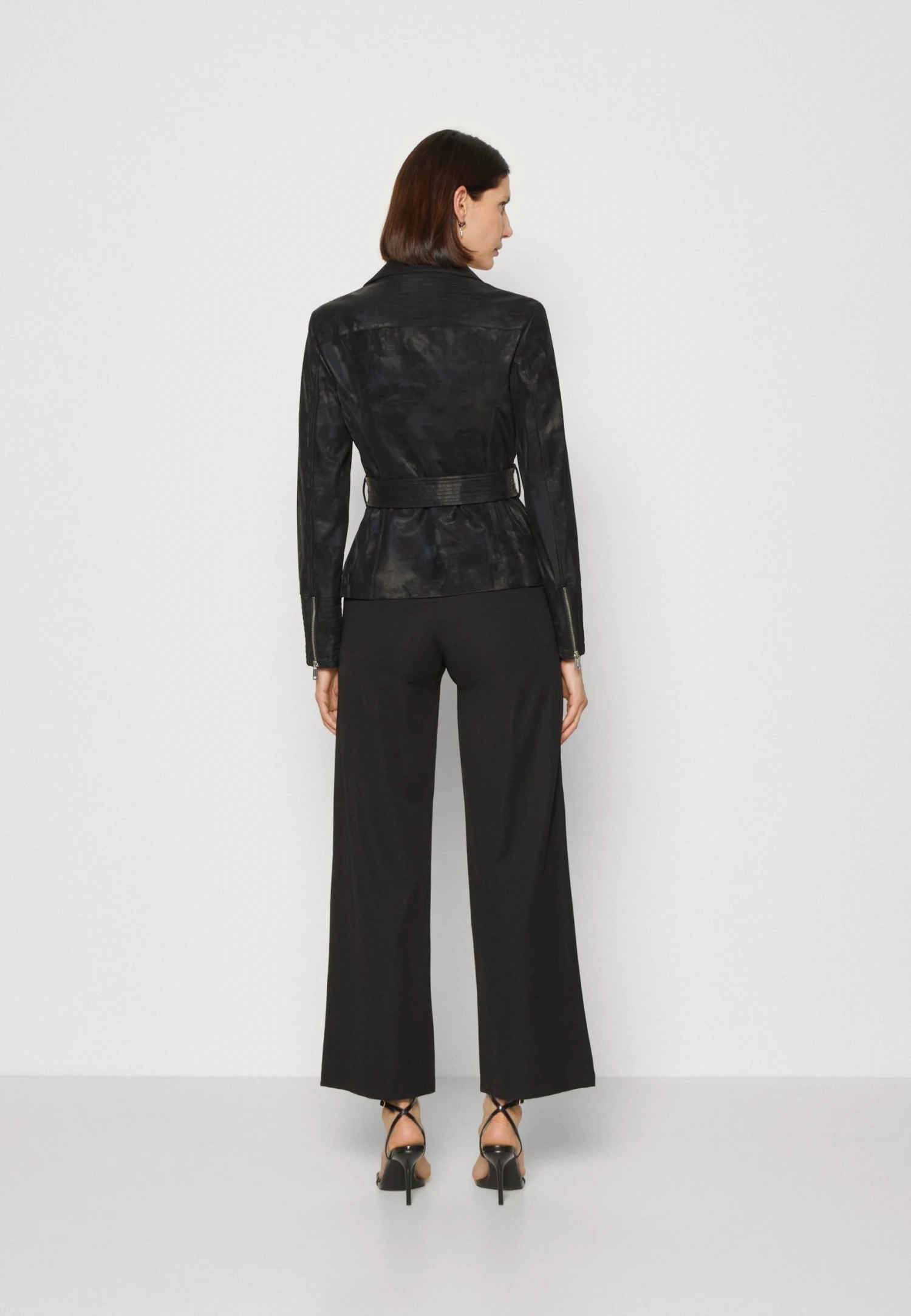 Guess New Agnes Belted Biker - Faux Leather Jacket - Jet Black 5 Guess New Agnes Belted Biker - Faux Leather Jacket - Jet Black - Image 3