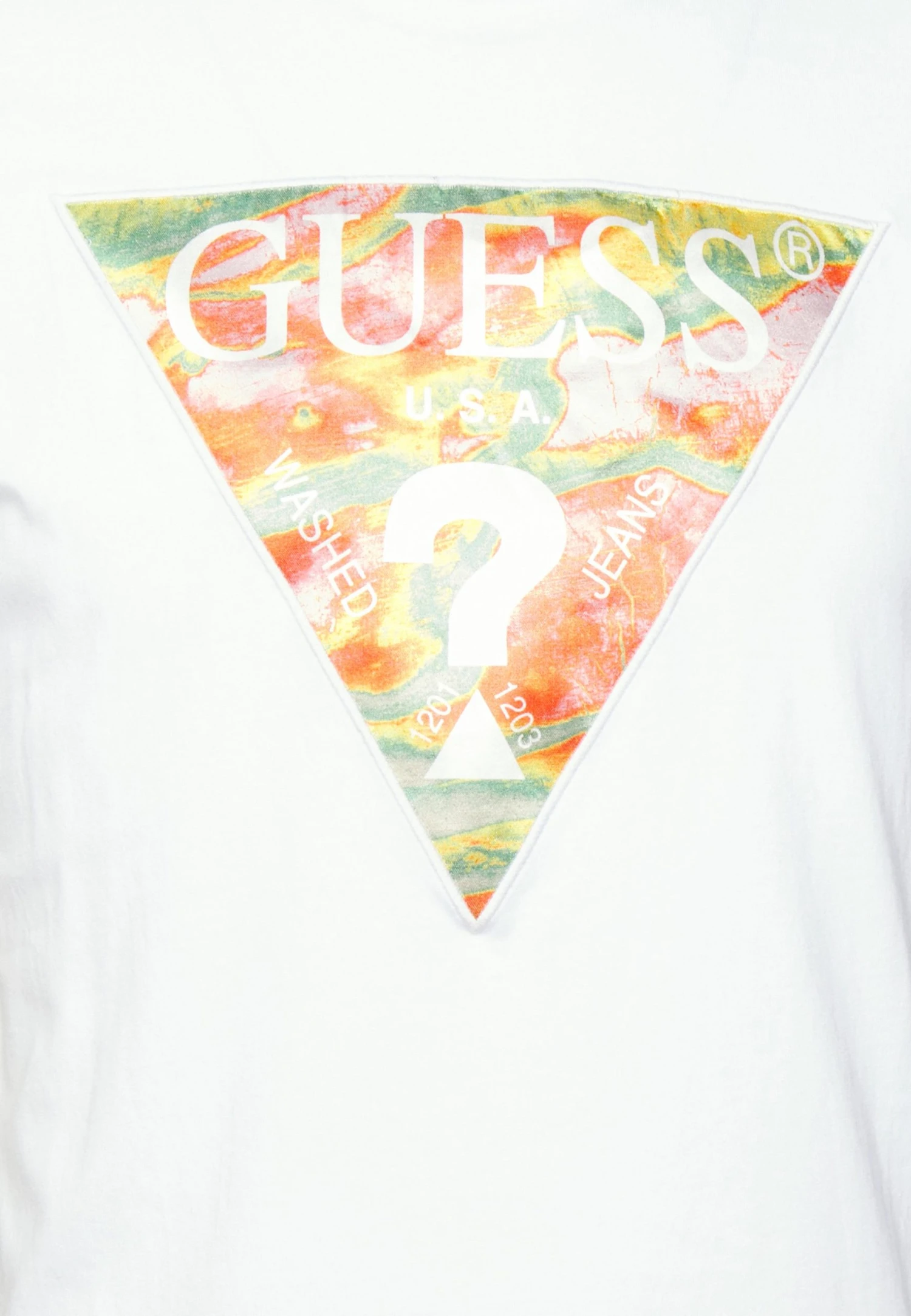 Guess Ss Bsc Abstract Tri Logo - Print T-Shirt - Pure White 7 Guess Ss Bsc Abstract Tri Logo - Print T-Shirt - Pure White - Image 5