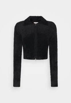 Go Richie Fuzzy- Cardigan - Jet Black