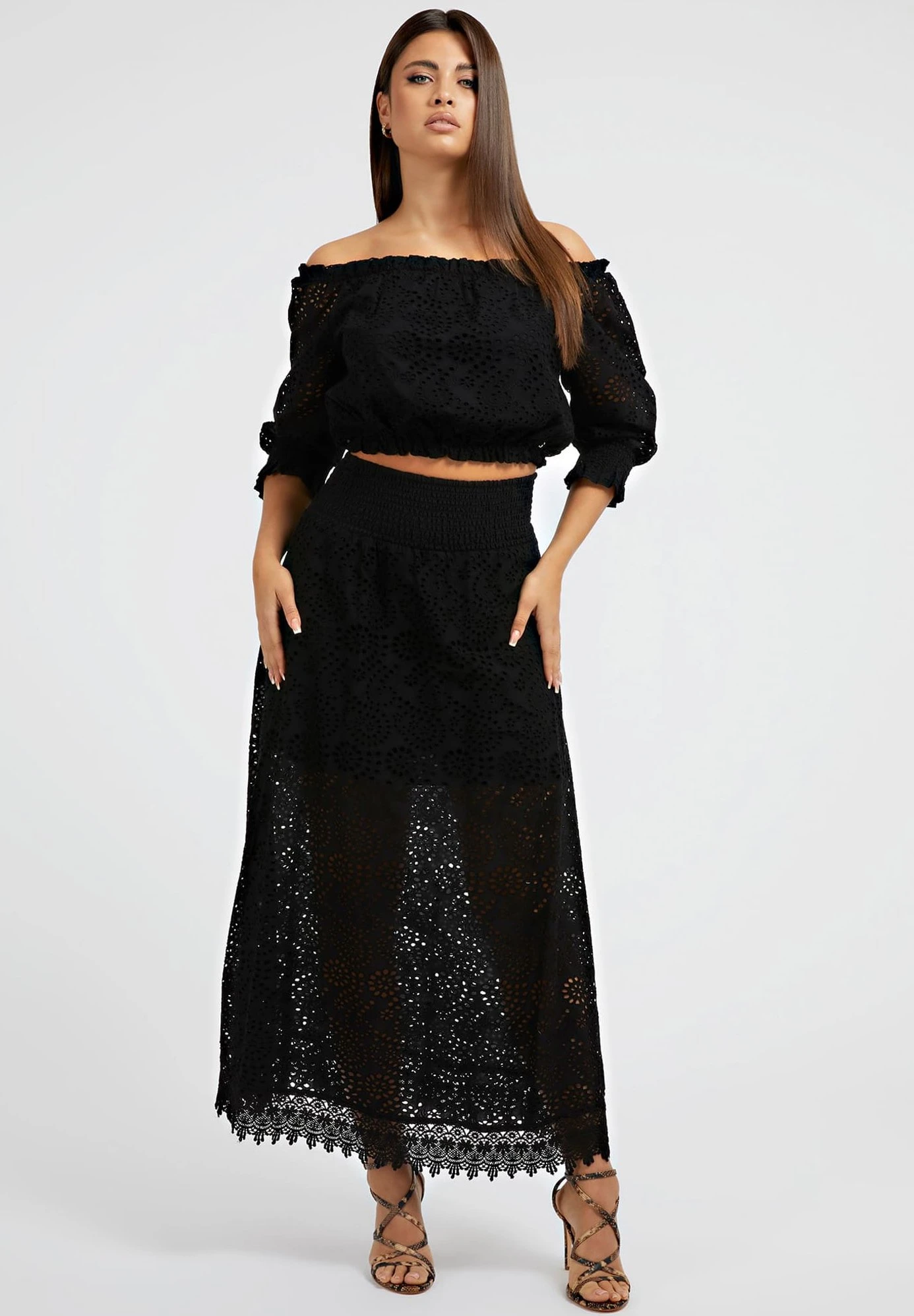 Guess Sangallo Rafa Long - Maxi Skirt - Jet Black A996 4 Guess Sangallo Rafa Long - Maxi Skirt - Jet Black A996 - Image 2