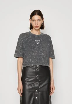 Guess Stars Tee - Print T-Shirt - Acid Jet Black