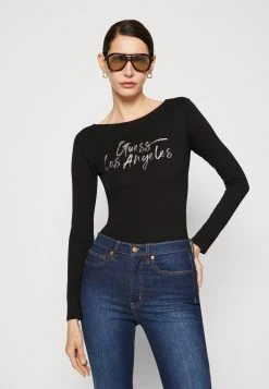 Guess Hevelina Body - Long Sleeved Top - Jet Black -Guess Apparel 0fd1281ec2894b378a69949530e3d7bb