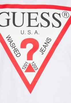 Guess Original Logo Tee - Long Sleeved Top - Pure White -Guess Apparel 12b87af87ecd48dab05e9036db8cc64d