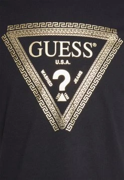 Guess Chain Logo Tee - Print T-Shirt - Jet Black -Guess Apparel 15eb469efd234d9993b7f5e9a075fd05