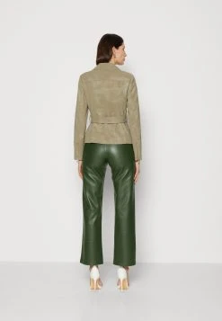 Guess New Agnes Belted Biker - Faux Leather Jacket - Desert Green -Guess Apparel 188c46dab2bb45dc9a6a7c27ef805b39