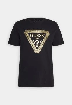 Guess Chain Logo Tee - Print T-Shirt - Jet Black -Guess Apparel 189f388b58f24d84925371d308ea4d39