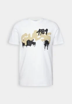 Guess Ss Bsc Graffiti Logo - Print T-Shirt - Pure White -Guess Apparel 1966f5207d1d4f689ed486aca8709705