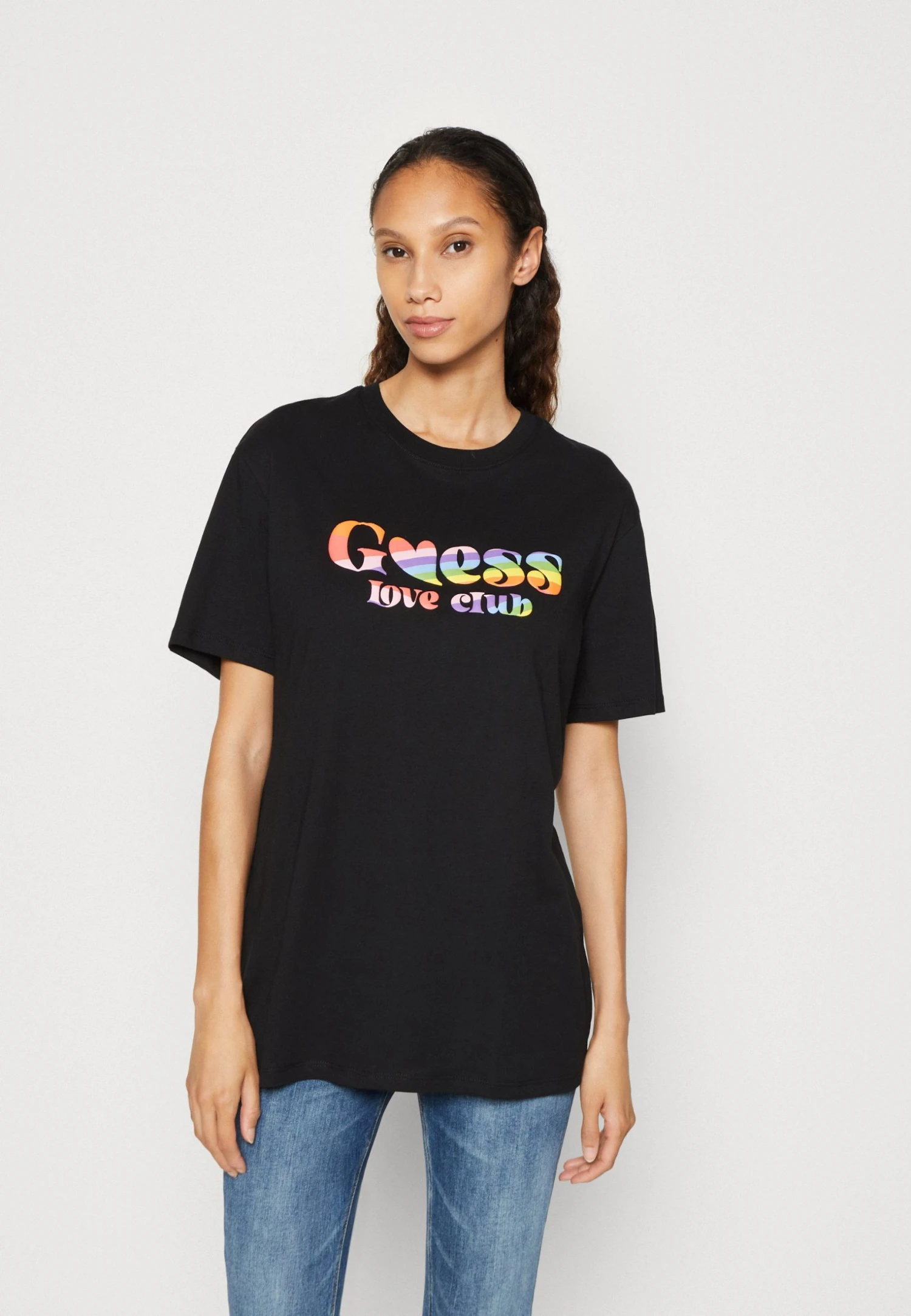 Guess Love Club Crew Tee - Print T-Shirt - Jet Black 3 Guess Love Club Crew Tee - Print T-Shirt - Jet Black