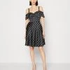 Guess Flare Dress - Cocktail Dress / Party Dress - Optical Square Black -Guess Apparel 1c7d3ffa784f4b89818356fd554a5aa5