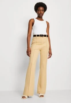 Claire Pintuck Flared Pants - Trousers - Honey Oat -Guess Apparel 1d9d63dd6cc44a9e847733eb429c1049