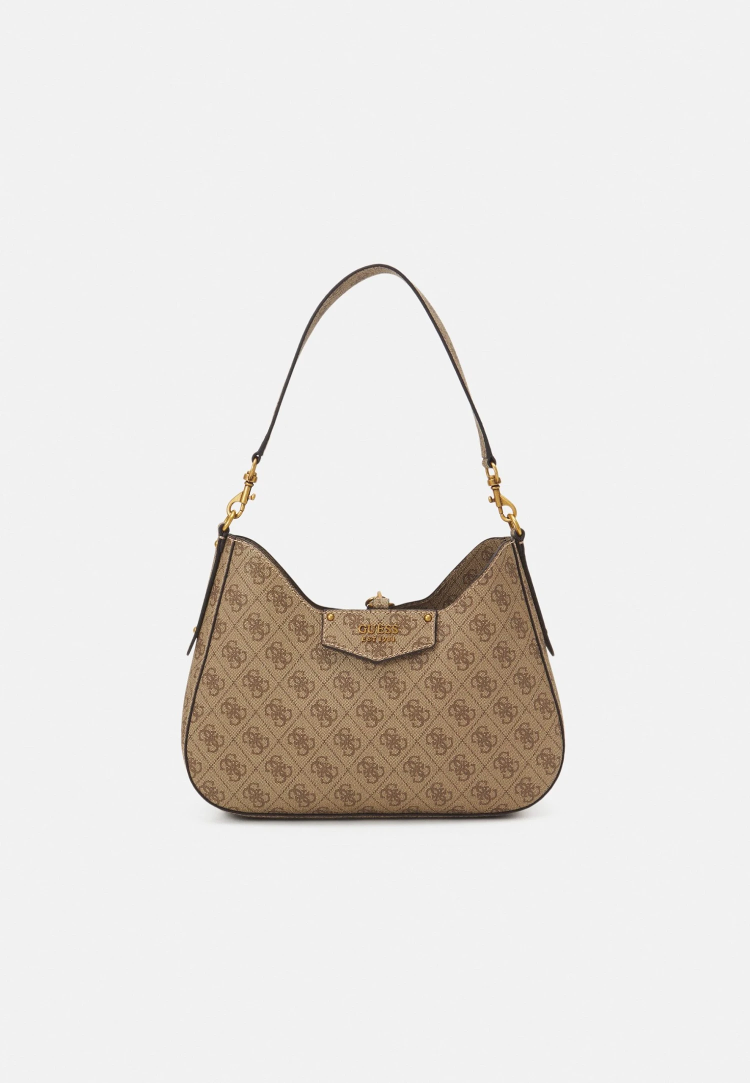 Guess Brenton Hobo - Handbag - Latte Logo 3 Guess Brenton Hobo - Handbag - Latte Logo