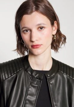 Guess New Fiammetta Jacket - Faux Leather Jacket - Jet Black -Guess Apparel 1f4409c1add249b0848119916fbe92c7