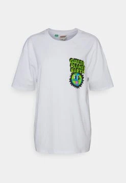 Earth Day Planet Tee - Print T-Shirt - Pure White -Guess Apparel 1fc85540ce7544f088e1dcb1bbb7bb47