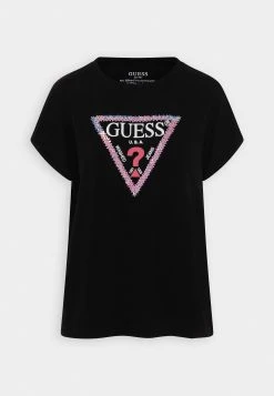 Guess 3D Flowers Triangle Tee - Print T-Shirt - Jet Black 11 Guess 3D Flowers Triangle Tee - Print T-Shirt - Jet Black -Guess Apparel 2053e74914eb4c78a62c808034c85b87