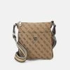 Guess Strave Xbody Flat Unisex - Across Body Bag - Beige/Brown -Guess Apparel 2666a824cd374cdfa2e99ccc8a7c5eb1