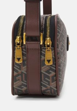 Guess Ederlo Camera Bag Double Zip Unisex - Across Body Bag - Black -Guess Apparel 26a052408e4b45ff8373957b362956d2