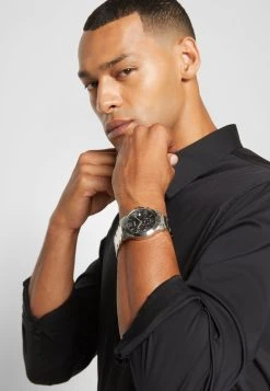 Guess Mens Dress - Chronograph Watch - Silver-Coloured/Black -Guess Apparel 26ea2ddc8e0640b29834f249764734ad