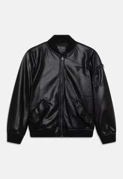Guess Junior- Faux Leather Jacket - Jet Black