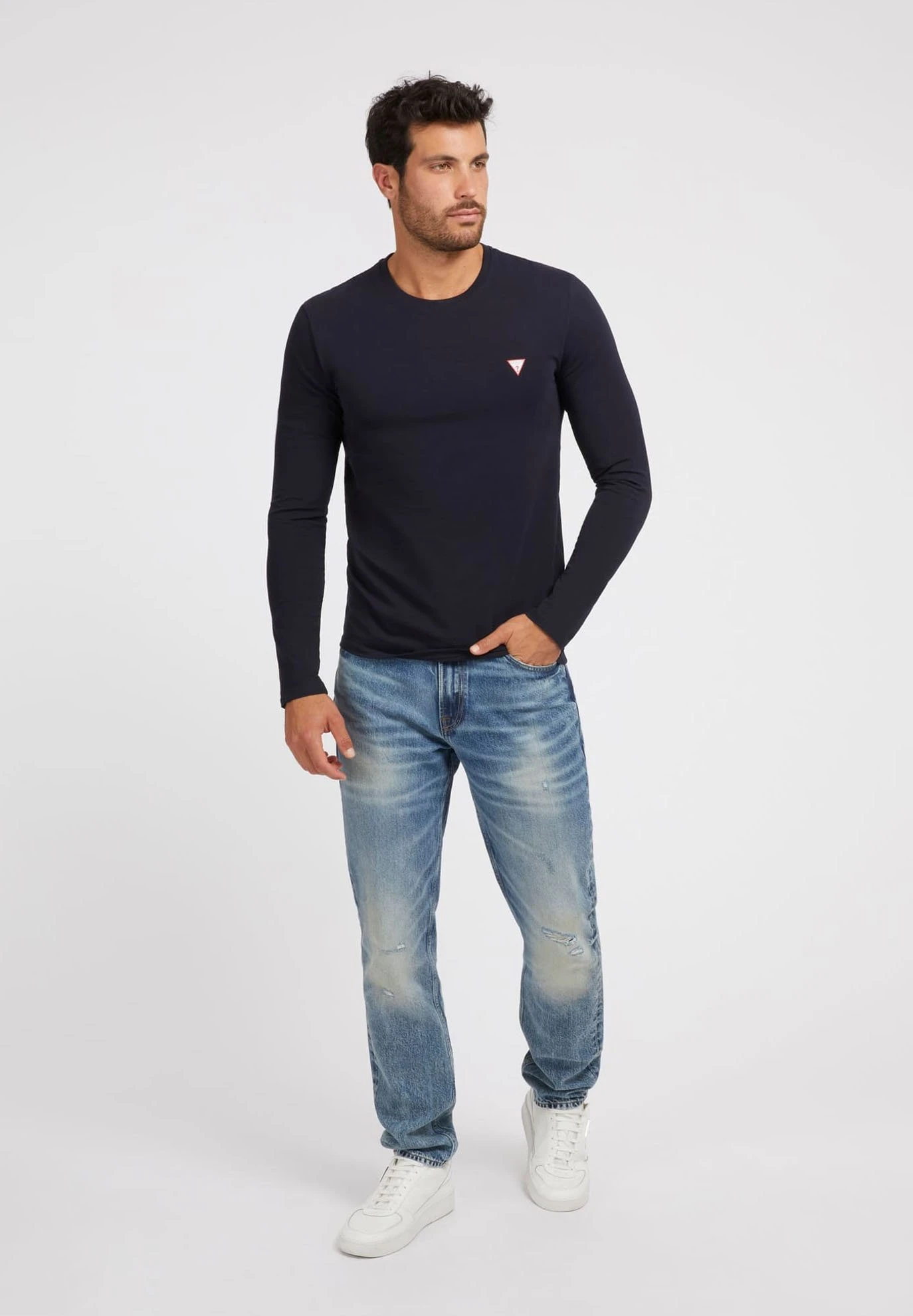 Guess Core Tee - Long Sleeved Top - Smart Blue 4 Guess Core Tee - Long Sleeved Top - Smart Blue - Image 2