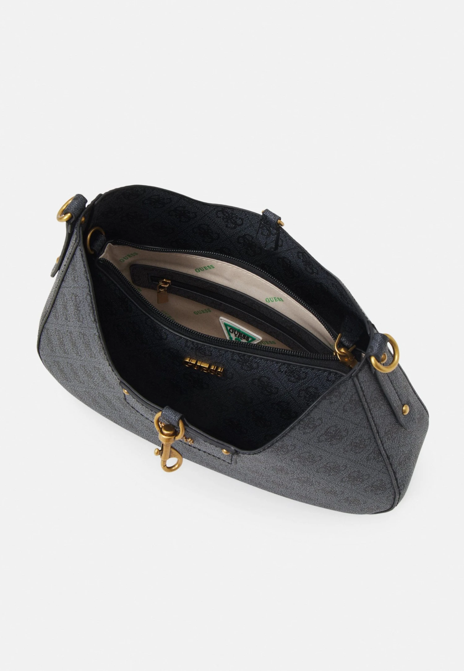 Guess Brenton Hobo - Handbag - Coal Logo 5 Guess Brenton Hobo - Handbag - Coal Logo - Image 3