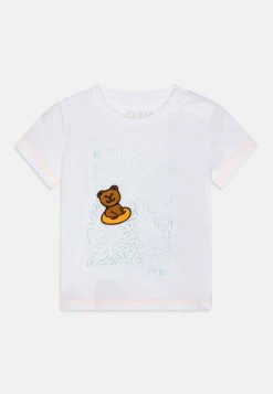 Guess Tie Dye- Print T-Shirt - Pure White