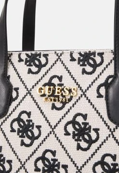 Guess Silvana Compartment Tote - Handbag - Black -Guess Apparel 2ff5e3d952104b16a7fbef91241e0f62