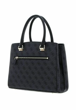 Guess Noelle Girlfriend Satchel - Handbag - Coal Logo -Guess Apparel 31d1f247ea67464ba2e85dee7fbffad6