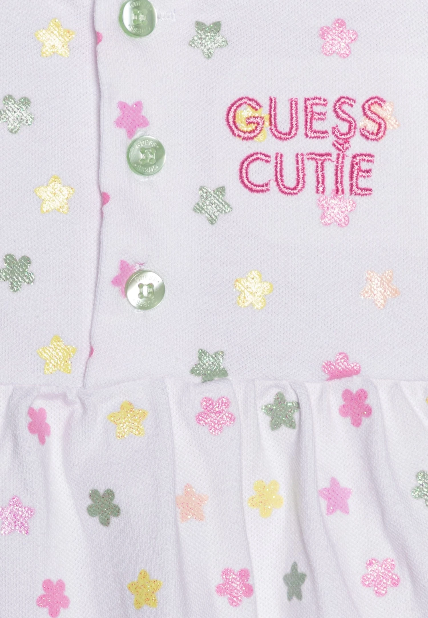 Guess Newborn Shortie - Jumpsuit - White/Pink 6 Guess Newborn Shortie - Jumpsuit - White/Pink - Image 4