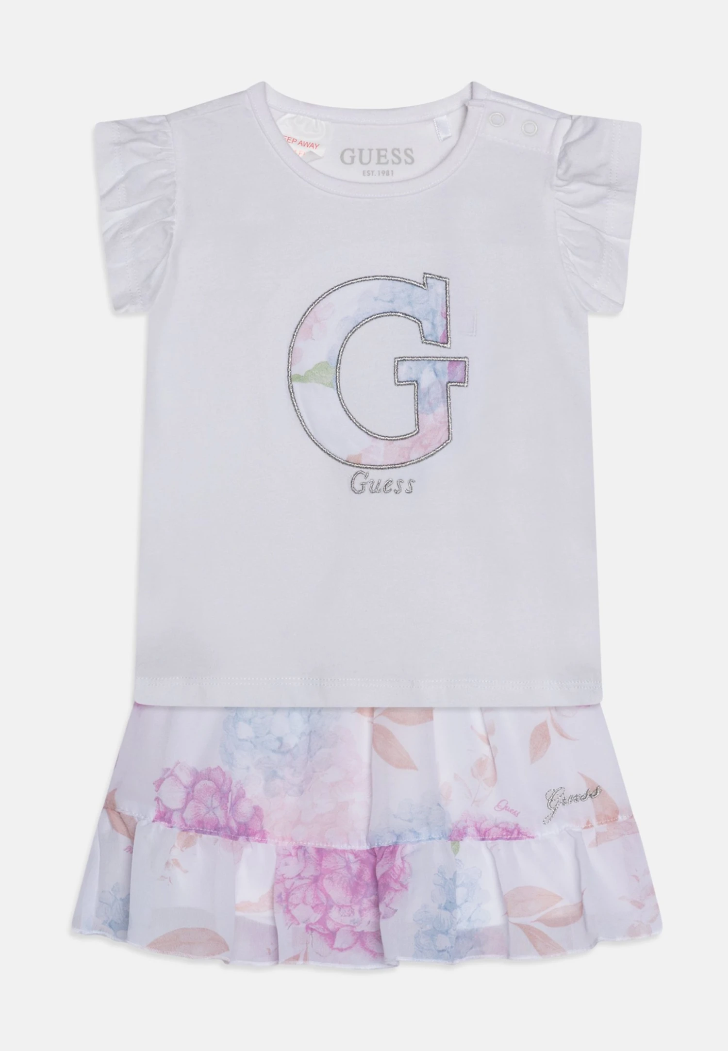 Guess Newborn Set - Print T-Shirt - Pure White 3 Guess Newborn Set - Print T-Shirt - Pure White