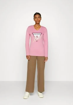 Guess Icon Tee - Long Sleeved Top - Think Pink -Guess Apparel 380fa75c2948477dbfa2ed338d9c2fae