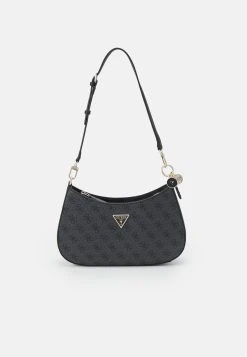 Guess Noelle Top Zip Shoulder Bag - Handbag - Coal Logo