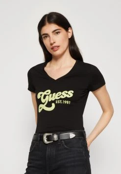 Guess Logo Tee - Print T-Shirt - Jet Black -Guess Apparel 3b334b1e33bc44bcb2d6d47a0349de76