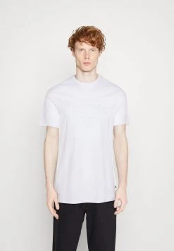 Guess Embossed Tee - Print T-Shirt - White