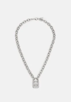 Guess Shiny Padlock - Necklace - Silver-Coloured