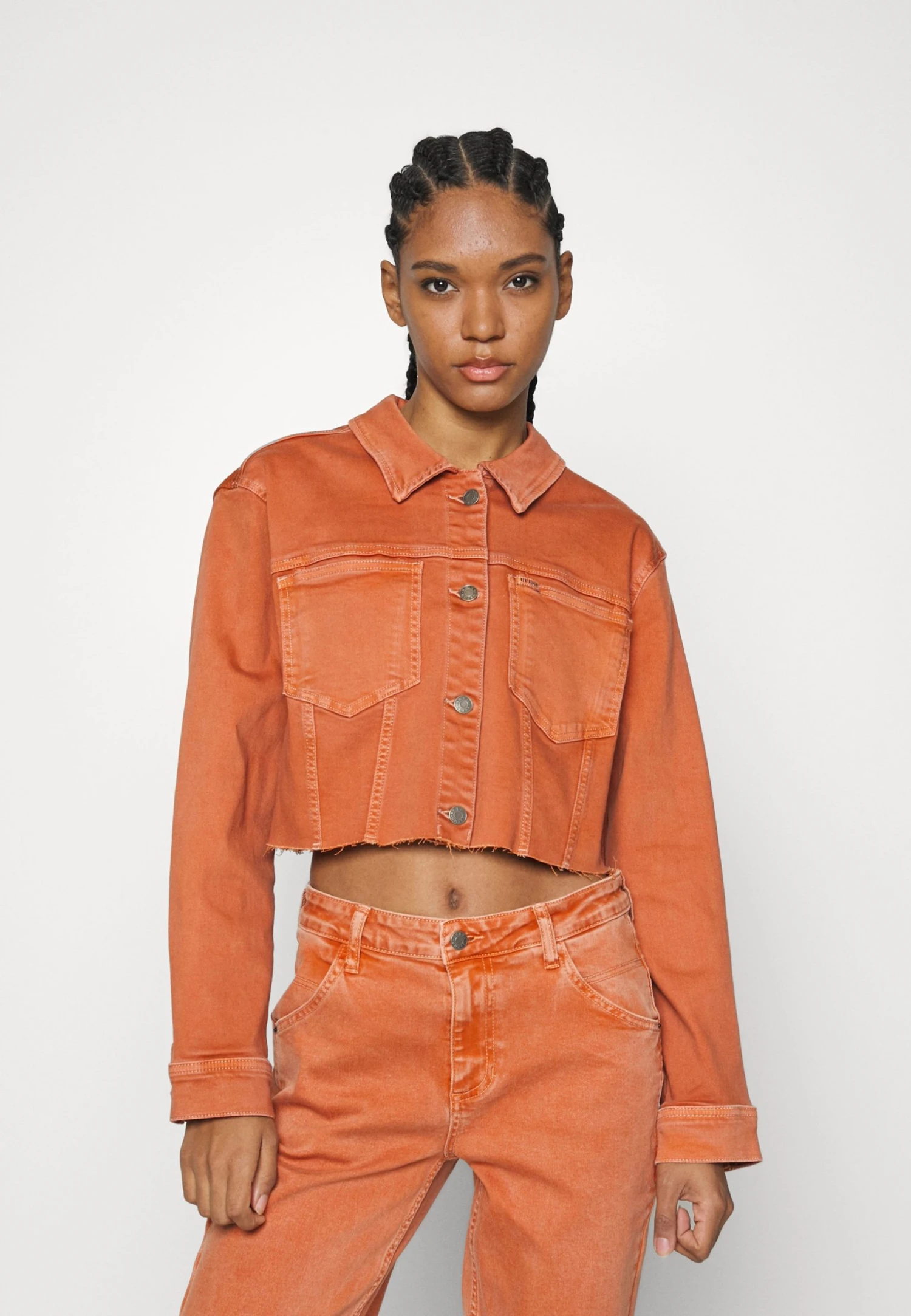 Go Sade Jacket - Denim Jacket - Real Orange Multi 3 Go Sade Jacket - Denim Jacket - Real Orange Multi