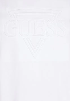 Guess Embossed Tee - Print T-Shirt - White 13 Guess Embossed Tee - Print T-Shirt - White -Guess Apparel 45f69fa1be1740cc988f57a539739118