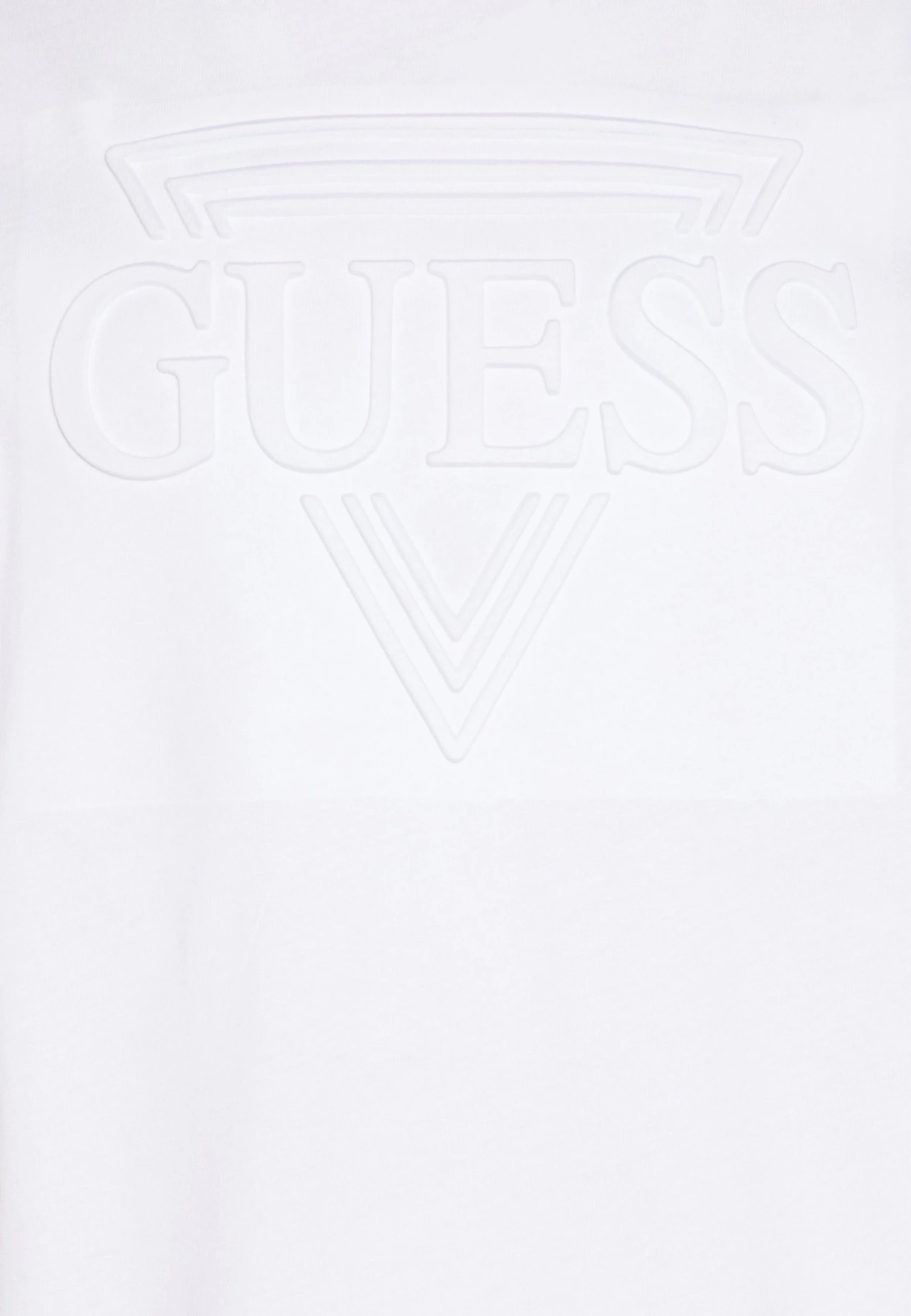 Guess Embossed Tee - Print T-Shirt - White 8 Guess Embossed Tee - Print T-Shirt - White - Image 6