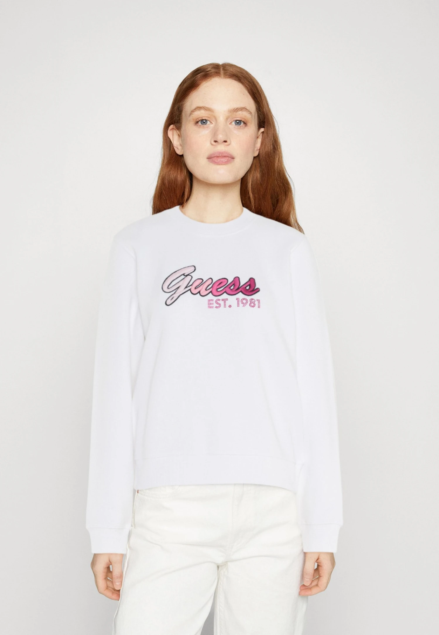 Guess 3D Patch - Sweatshirt - Pure White 3 Guess 3D Patch - Sweatshirt - Pure White