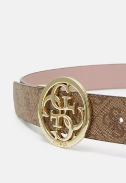 Guess Nell Reversible Adjust Belt - Belt - Latte Logo/Rosewood -Guess Apparel 484f3dc978fb48678ae54ddf84539c23