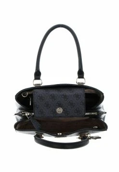 Guess Noelle Girlfriend Satchel - Handbag - Coal Logo -Guess Apparel 48f6c639e2ab4d09b45863fd58e992b4