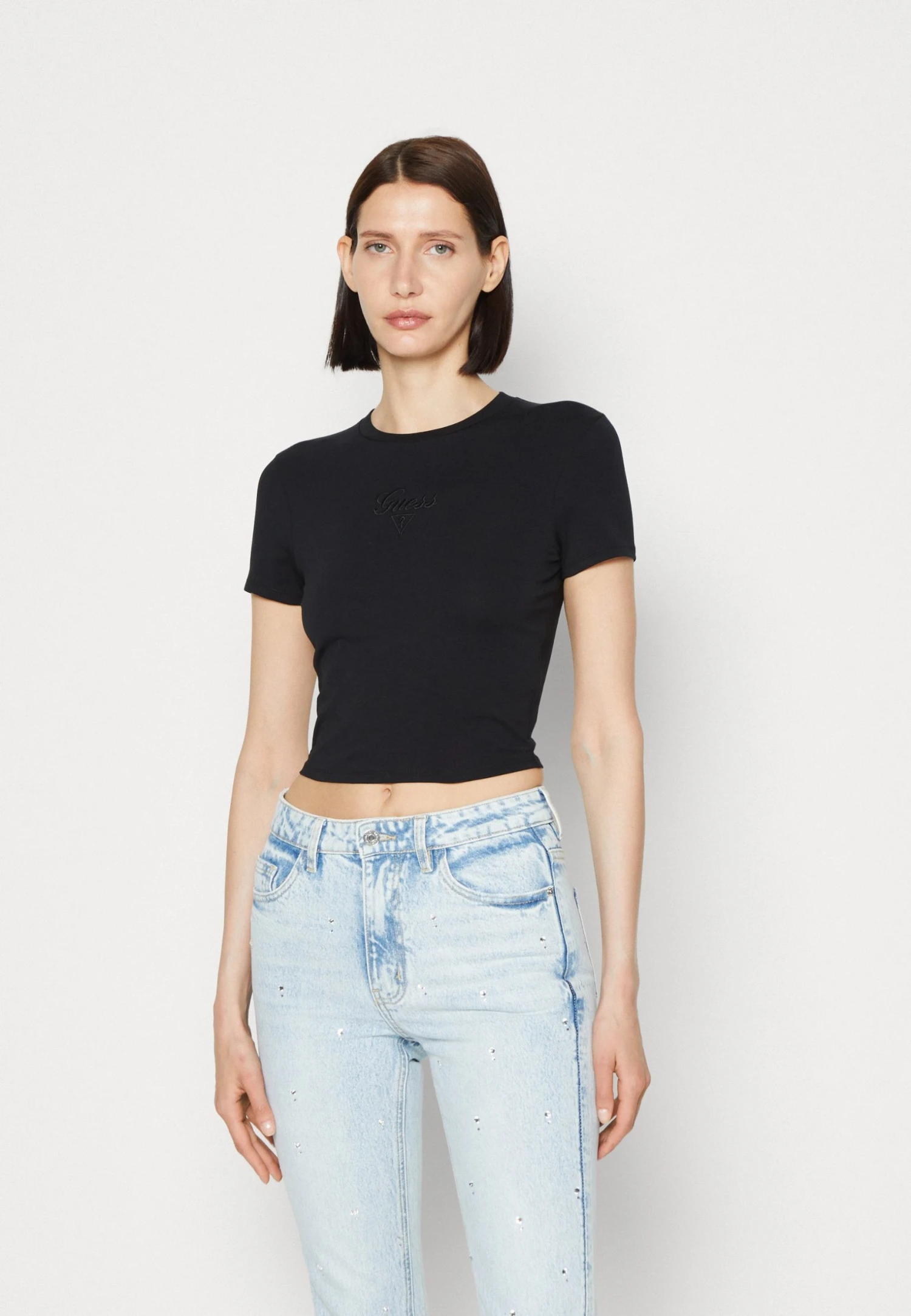 Graphic Baby Tee - Basic T-Shirt - Jet Black 3 Graphic Baby Tee - Basic T-Shirt - Jet Black