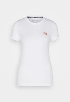 Guess Ss Cn Mini Triangle Tee - Basic T-Shirt - Pure White -Guess Apparel 49af8c589f4049b5b20175ada531b391