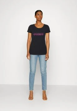 Guess Davina Tee - Print T-Shirt - Jet Black -Guess Apparel 4f142fbbb33f40e0b4655668f0994cae